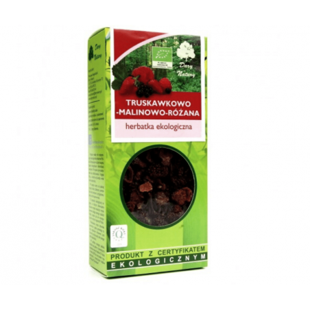 DARY NATURY Herbatka Truskawkowo- Malinowo- Różana- herbatka ekologiczna 100g