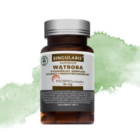 Wątroba Fitosomalny Kompleks Sylibiny i Fosfatydylocholiny 80mg-SINGULARIS 60 kapsułek Wątroba Fitosomalny Kompleks Sylibiny i Fosfatydylocholiny 80mg-SINGULARIS 60 kapsułek