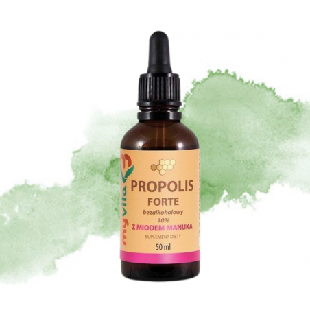 MyVita Propolis FORTE 10% z miodem manuka. Suplement diety 50ml