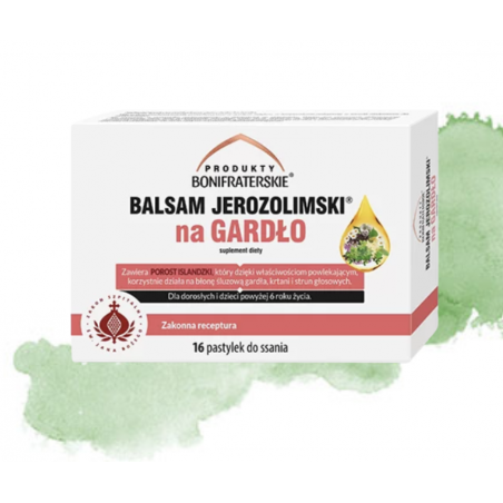 Balsam Jerozolimski na gardło w pastylkach 16 sztuk Produkty Bonifraterskie