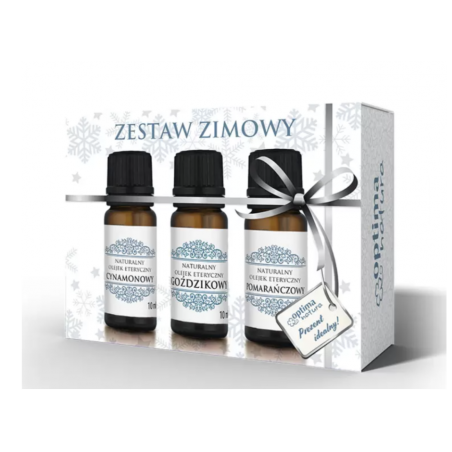 OPTIMA NATURA Zestaw ZIMOWY- 3 naturalne olejki eteryczne: cynamonowy, goździkowy, pomarańczowy