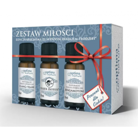 OPTIMA NATURA Zestaw MIŁOŚCI- 3 naturalne olejki eteryczne: złodziei, Ylang-Ylang , bergamotowy