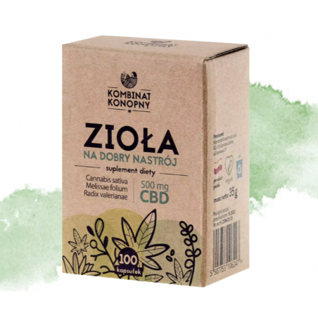 KOMBINAT KONOPNY Zioła na dobry nastrój z CBD w kapsułkach
