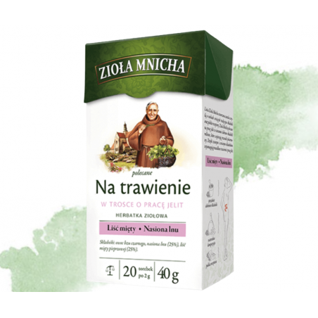 ZIOŁA MNICHA Na trawienie. Herbata w torebkach.