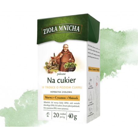 ZIOŁA MNICHA Na cukier. Herbata w torebkach. ZIOŁA MNICHA Na cukier. Herbata w torebkach.