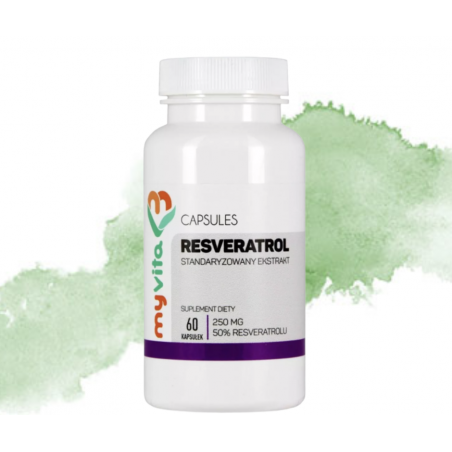 RESVERATROL 250mg standaryzowany ekstrakt MyVita 60 sztuk