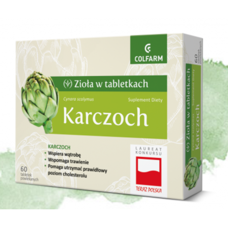 KARCZOCH  dla wsparcia wątroby. COLFARM 60sztuk
