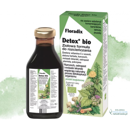 FLORADIX Suplement diety w płynie DETOX bio 250ml