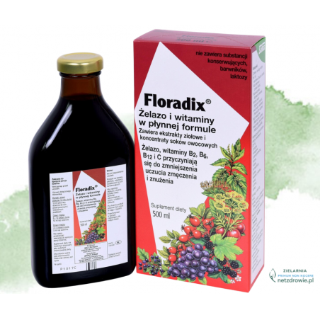 FLORADIX  Żelazo i witaminy. Suplement diety w płynie 500ml