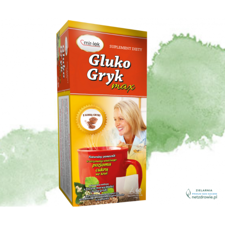 GLUKO-GRYK MAX Suplement diety. Herbata w fixie 60 sztuk Mir-Lek