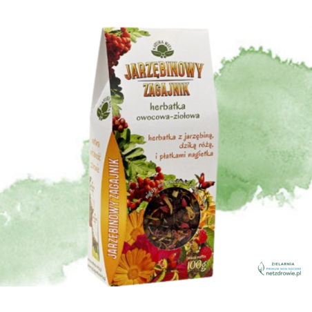 Herbatka z jarzębiną, dziką różą i płatkami nagietka 100g NATURA WITA Herbatka z jarzębiną, dziką różą i płatkami nagietka 100g NATURA WITA