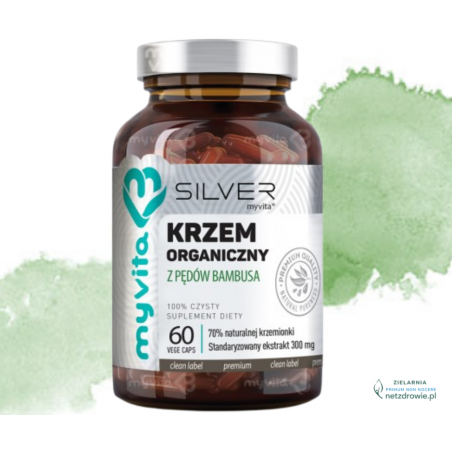 KRZEM Organiczny z pędów bambusa Silver MyVita 60 kapsułek
