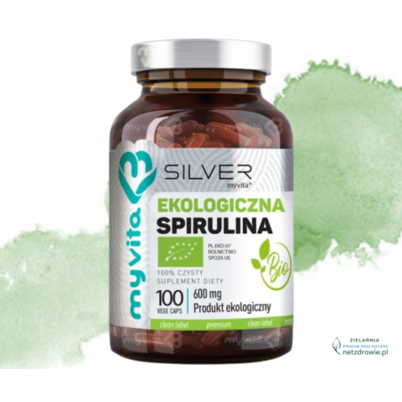 Ekologiczna SPIRULINA BIO Silver MyVita 100 kapsułek