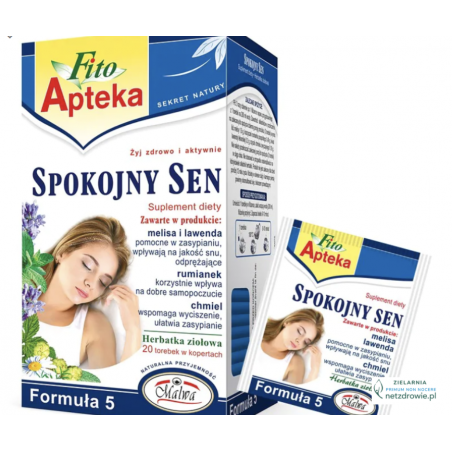 MALWA Spokojny Sen. Herbata ziołowa 20 sztuk