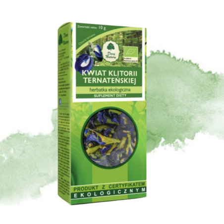 KLITORIA ternateńska (kwiat) Herbata niebieska 10g DARY NATURY KLITORIA ternateńska (kwiat) Herbata niebieska 10g DARY NATURY