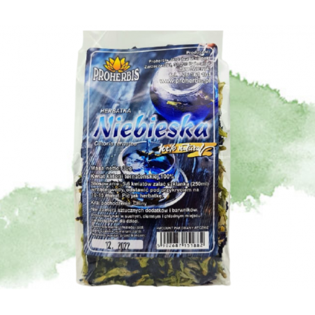 Kwiat KLITORII ternateńskiej (kwiat) - Niebieska herbata 30g PROHERBIS Kwiat KLITORII ternateńskiej (kwiat) - Niebieska herbata 30g PROHERBIS