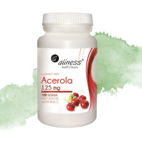 ACEROLA 125mg (naturalna witamina C) ALINESS 120 kapsułek