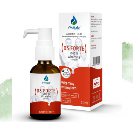 Avitale WITAMINA D3 Forte 4000 IU w kroplach  ALINESS 30ml