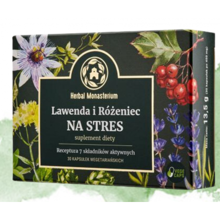 LAWENDA I RÓŻENIEC na stres 30 kapsułek HERBAL MONASTERIUM