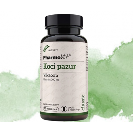 KOCI PAZUR ekstrakt 200 (Vilcacora) suplement diety 90 kapsułek PharmoVit