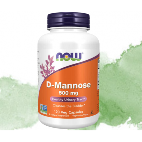 D-MANNOSE 500mg (D-mannoza) suplement diety 120 kapsułek NOW