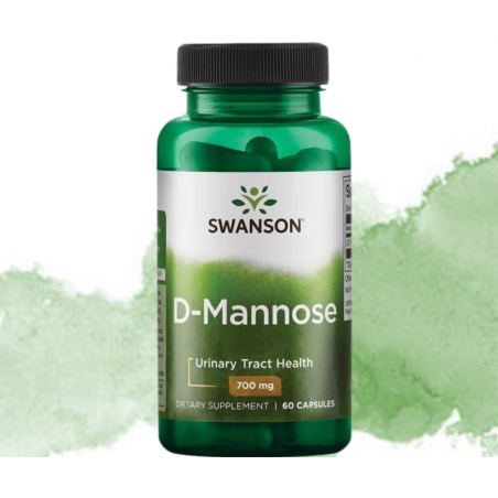 D-MANNOSE (D-mannoza) 700mg SWANSON suplement diety 60 kapsułek - 1