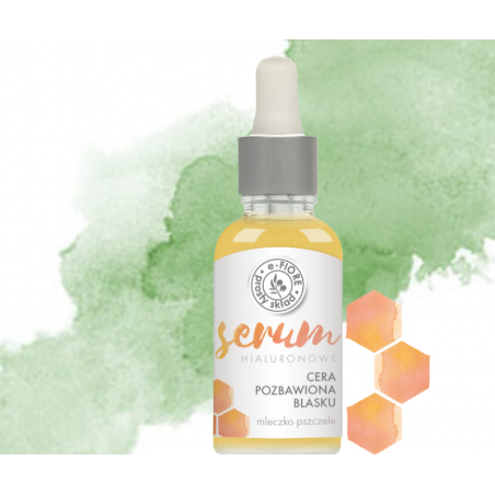 Serum hialuronowe do twarzy  MLECZKO PSZCZELE i PANTENOL 30ml E-FIORE
