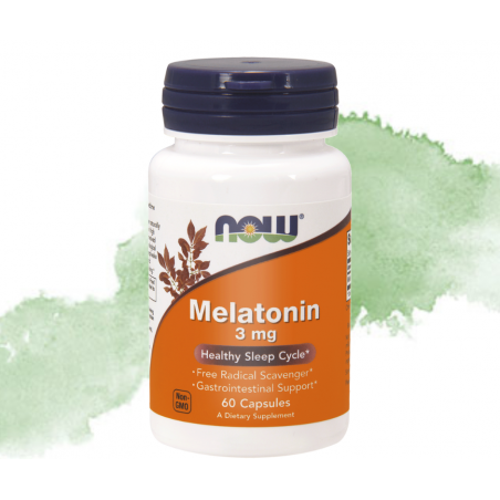 MELATONIN (melatonina) 3mg 60 kapsułek NOW Foods