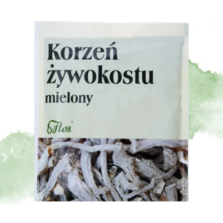 KORZEŃ ŻYWOKOSTU mielony FLOS 50g KORZEŃ ŻYWOKOSTU mielony FLOS 50g