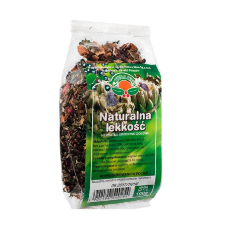 Herbatka ziołowo- owocowa NATURALNA LEKKOŚĆ 100g Natura Wita