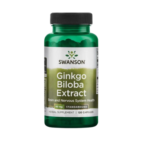 GINKGO BILOBA extract 60mg (Miłorząb japoński) 120 sztuk SWANSON