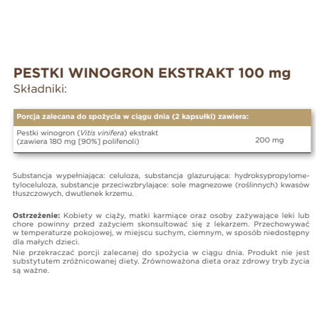 SOLGAR Pestki Winogron Ekstrakt 30 sztuk - 1