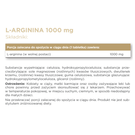 SOLGAR L-Arginina 1000mg 90 tabletek - 1