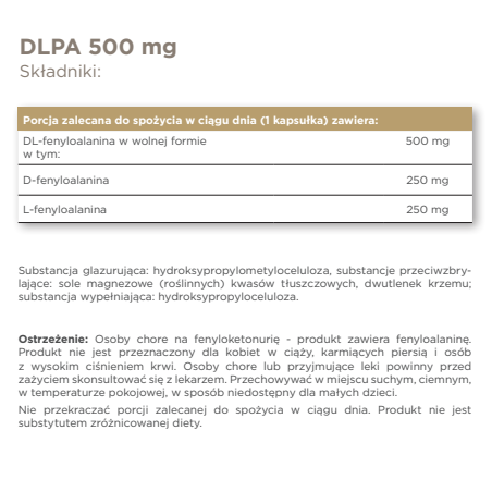 SOLGAR DLPA 500mg 50 sztuk - 1