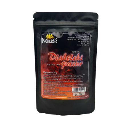 zioła sypkie DIABELSKI PAZUR suplement diety 50g PROHERBIS