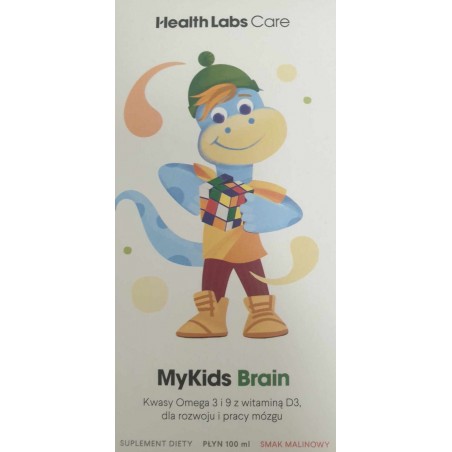 MyKids Brain (Kwasy omega z witaminą D) Smak malinowy 100ml Health Labs - 1