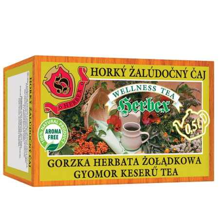 GORZKA ŻOŁĄDKOWA Herbata ziołowa fix HERBEX 20 sztuk