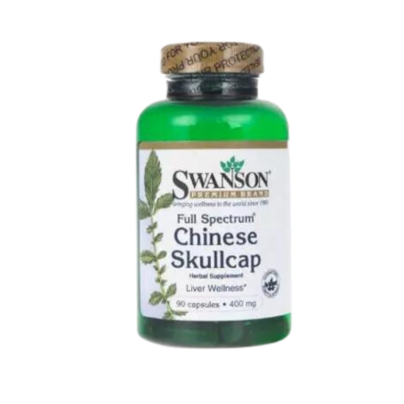 CHINESE SKULLCAP (tarczyca bajkalska) 400mg Swanson 90 kapsułek