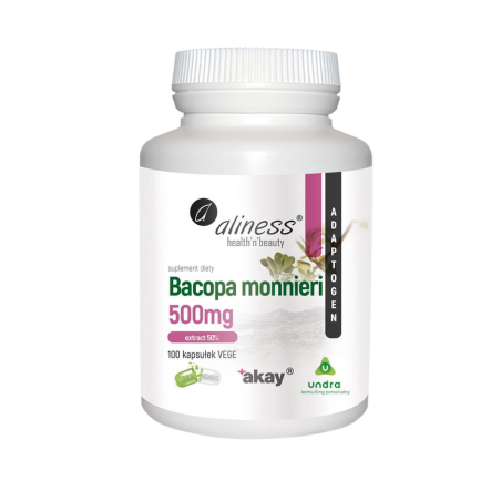 BACOPA MONNIERI (Bakopa dribnolistna) ekstrakt ALINESS 100 kapsułek