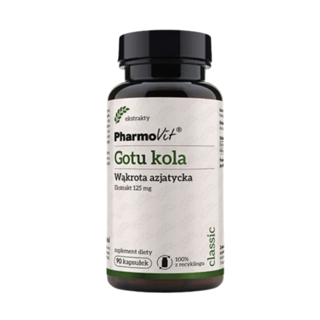 GOTU KOLA (Wąkrota azjatycka) 125mg Pharmovit 90 kapsułek