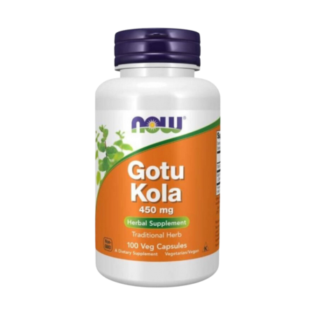 GOTU KOLA (Wąkrota azjatycka) 450mg NOW Foods 100 kapsułek