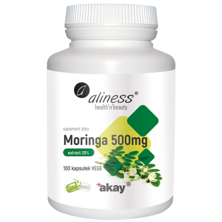 MORINGA 500mg 100 kapsułek vege Aliness