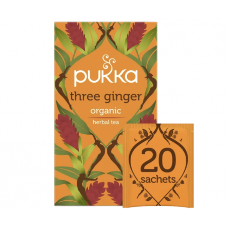 THREE GINGER herbata z imbirem w fixie PUKKA 20 sztuk