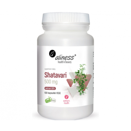SHATAVARI (ekstrakt z korzenia Asparagus racemosus) Aliness 100 kapsułek