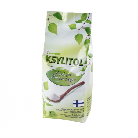 KSYLITOL fiński (cukier brzozowy) torebka 1000g Santini