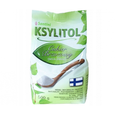 KSYLITOL fiński (cukier brzozowy) torebka 500g Santini