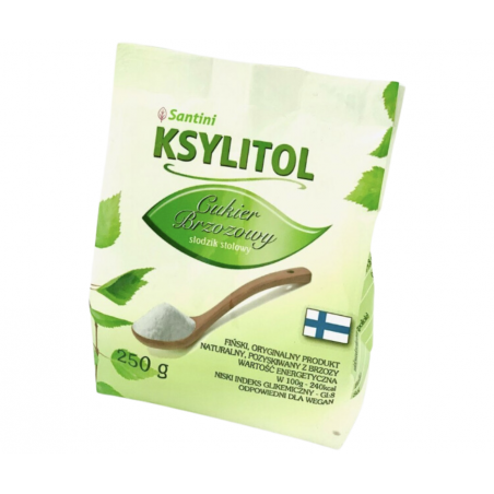KSYLITOL fiński (cukier brzozowy) torebka 250g Santini