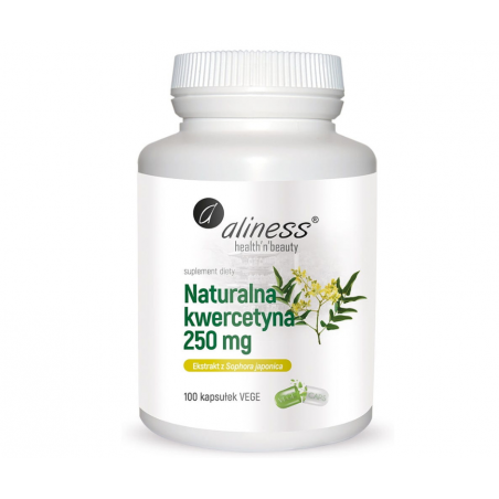 KWERCETYNA 250mg (z perełkowca japońskiego- Sophora japonica)100 kapsułek Aliness