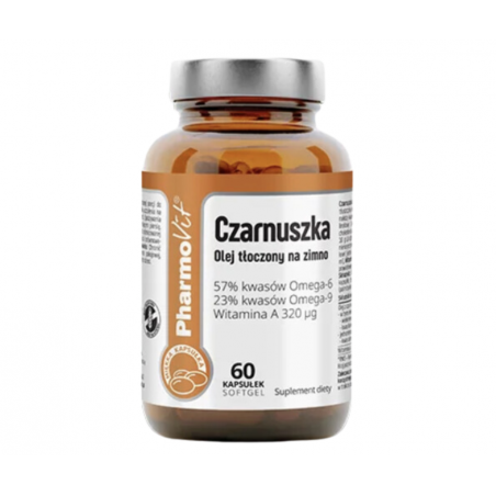 CZARNUSZKA Olej tłoczony na zimno 60 kapsułek PharmoVit