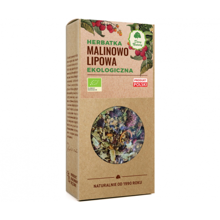 MALINOWO-LIPOWA herbatka ekologiczna 80g Dary Natury